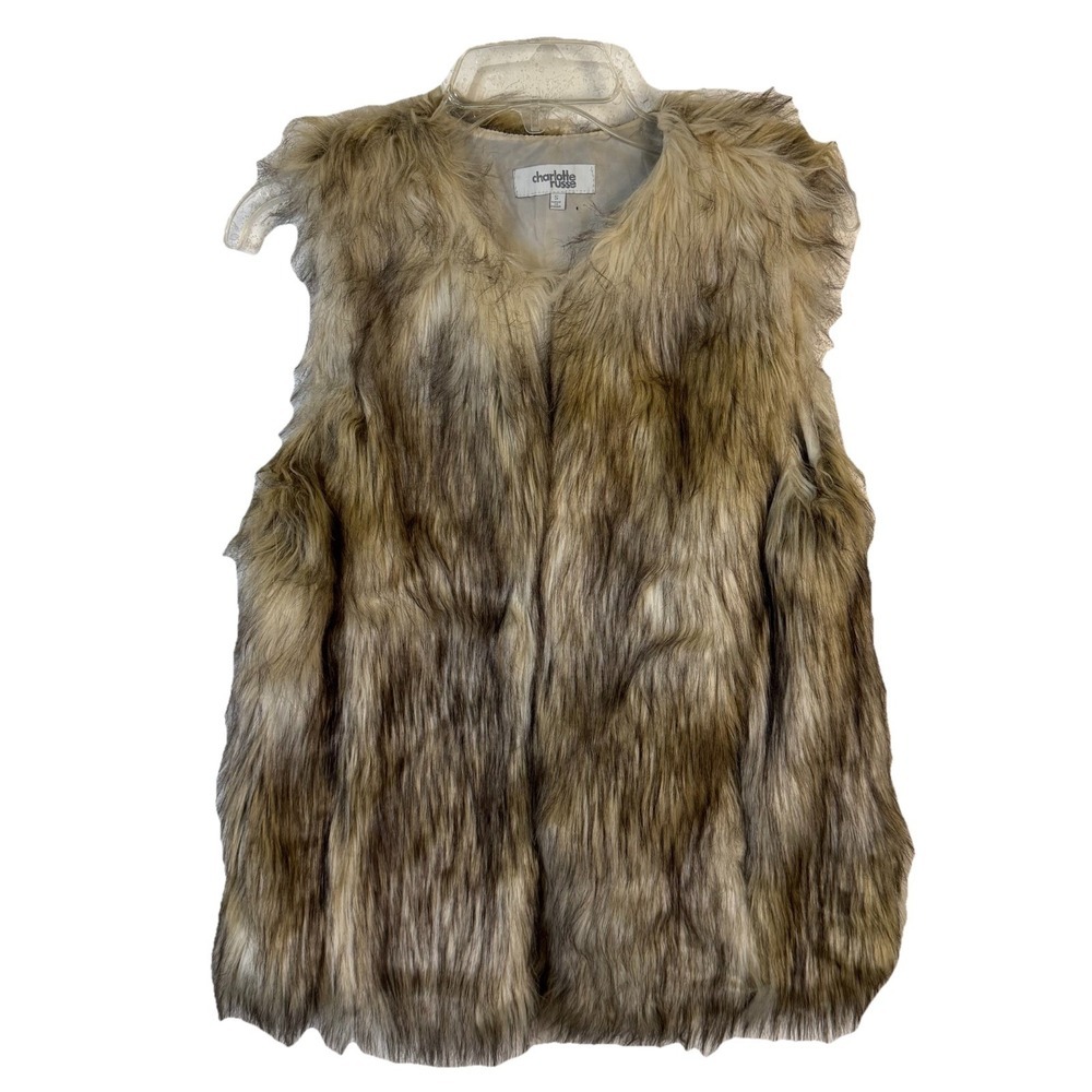 Women Shaggy Faux Fur Vest S Boho Festival‎ Layering Hippie Retro Pockets